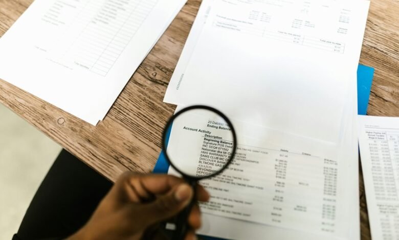 account numbers and name listed